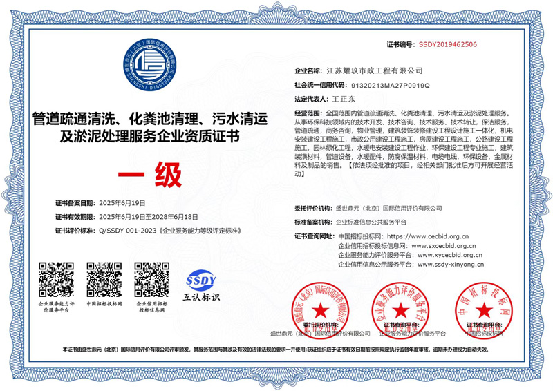 华阳企业资质证书